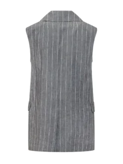 Double-Breasted Pinstripe Vest