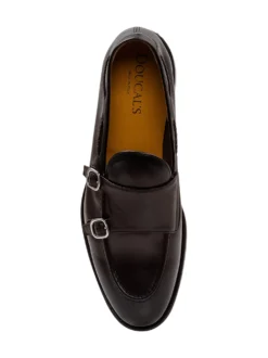 Double Buckle Loafers in Leather