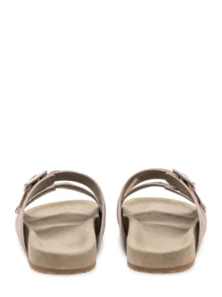 Double Buckle Slide Sandals