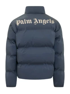 Down Jacket High Neck Zip with Logo