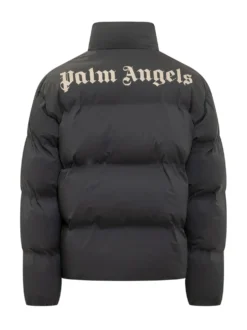 Down Jacket High Neck Zip with Logo