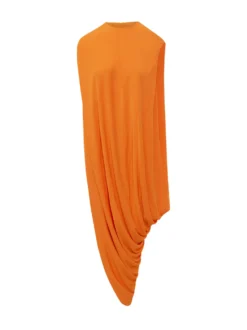 Draped Asymmetric Sleeveless Dress