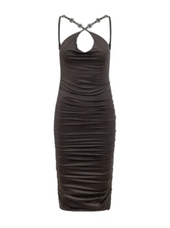 Draped Dress with Straps
