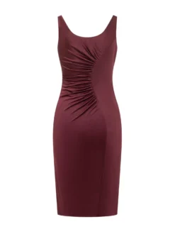 Draped Jersey Midi Dress