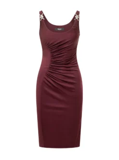 Draped Jersey Midi Dress
