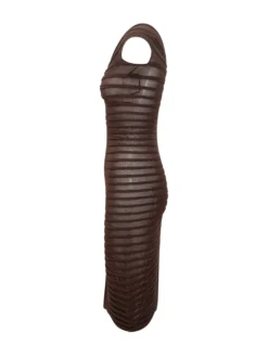 Draped Knit Midi Dress