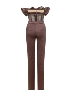 Draped Shoulder Jumpsuit