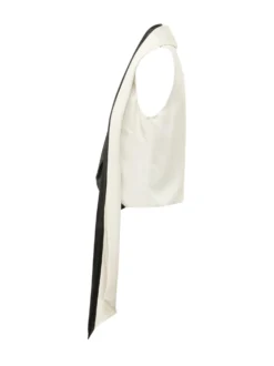 Draped Top with Contrast Band