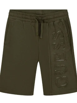 Drawstring Shorts with Embossed Logo
