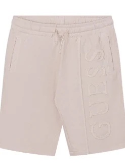 Drawstring Shorts with Embossed Logo