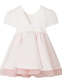 Dress with Puff Sleeves and Full Skirt