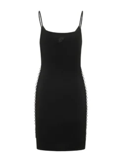 Dress with Thin Straps and V Neck