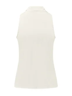 Ecary Sleeveless Top with Draped Neck