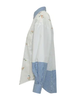 Embroidered Patchwork Shirt