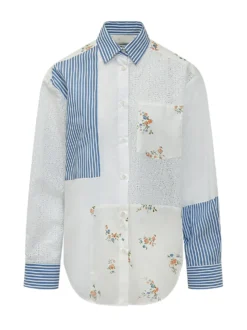 Embroidered Patchwork Shirt