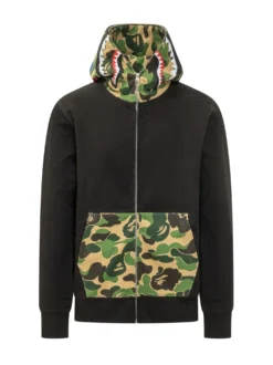 Felpa ABC Camo Shark con Cappuccio e Zip