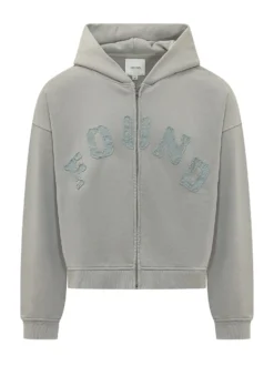 Felpa con Cappuccio e Zip con Logo