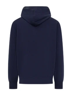 Felpa Con Cappuccio E Zip Frontale