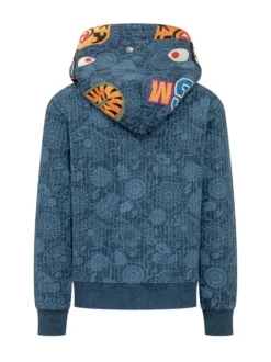 Felpa con Cappuccio Zip Fit Giapponese