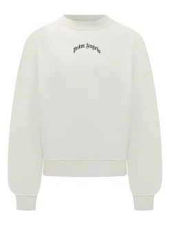 Felpa con Girocollo e Logo