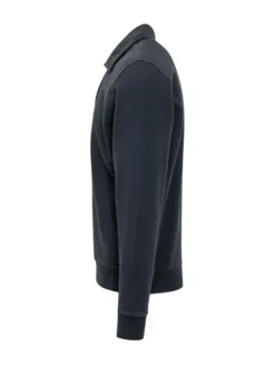 Felpa con Mezza Zip e Colletto