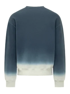 Felpa Dip Dye con Logo Ricamato