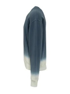Felpa Dip Dye con Logo Ricamato