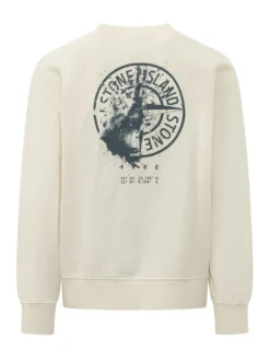 Felpa Girocollo con Logo Centrale