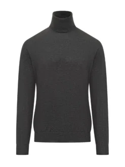 Filippo De Laurentiis Grey Wool Turtleneck