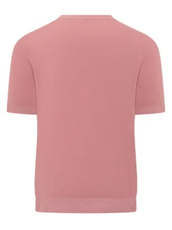Fine Knit Crew Neck Short Sleeve Sweater