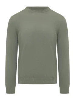 Fine Knit Crew Neck Sweater with Long Sleeves