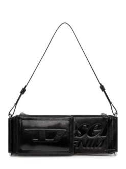 Flag D Shoulder Bag with Embossed Logo