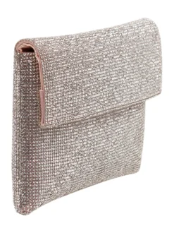 Flap Clutch with Rhinestones