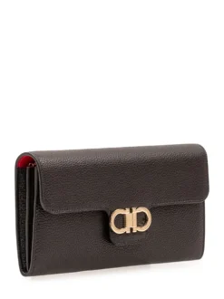 Flap Wallet with Metal Detail