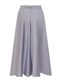 Flared Midi Skirt with Chain