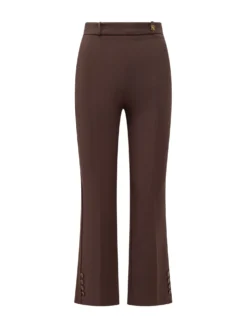 Flared Trousers with Buttons