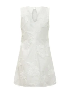 Floral Embroidered Mini Dress