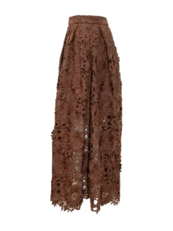 Floral Lace Midi Skirt