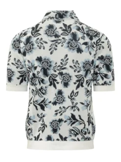 Floral Polo Shirt with All Over Print