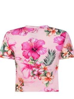 Floral Print Logo T-shirt