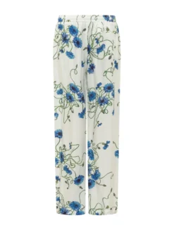 Floral Print Wide Leg Trousers