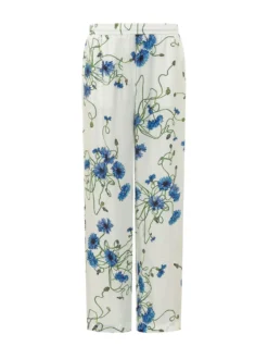 Floral Print Wide Leg Trousers