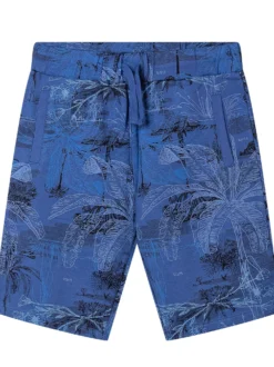French Terry Bermuda with Tropical Print