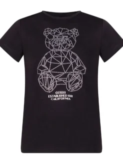 Geometric Bear Print T-shirt
