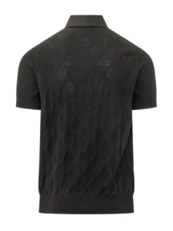 Geometric Pattern Polo Shirt