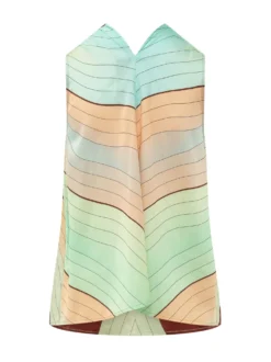 Geometric Print Knot Front Top