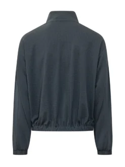 Giacca Blouson con Zip e Collo Alto
