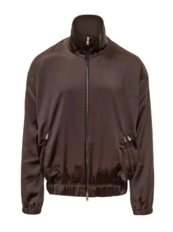 Giacca con Zip a Collo Alto