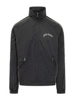 Giacca con Zip Collo Alto e Logo