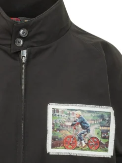 Giacca con Zip e Tasche con Patch